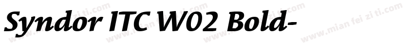 Syndor ITC W02 Bold字体转换